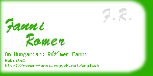 fanni romer business card